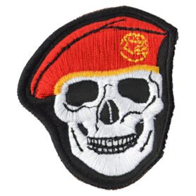 NAVYS nášivka LEBKA baret v barvě ČERVENÉ