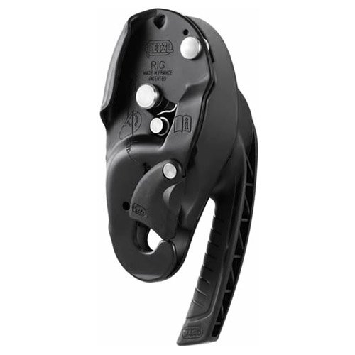 PETZL slaňovací brzda RIG ČERNÁ