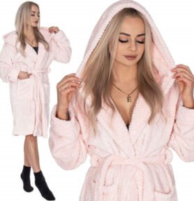 Dámský župan L/XL SPRINGOS AURA růžový