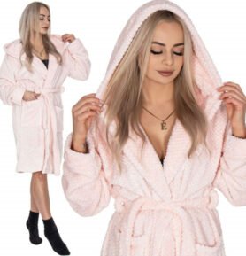 Dámský župan S/M SPRINGOS AURA růžový