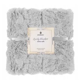 Deka 200x220 cm dvouvrstvá SPRINGOS LOTUS světle šedá