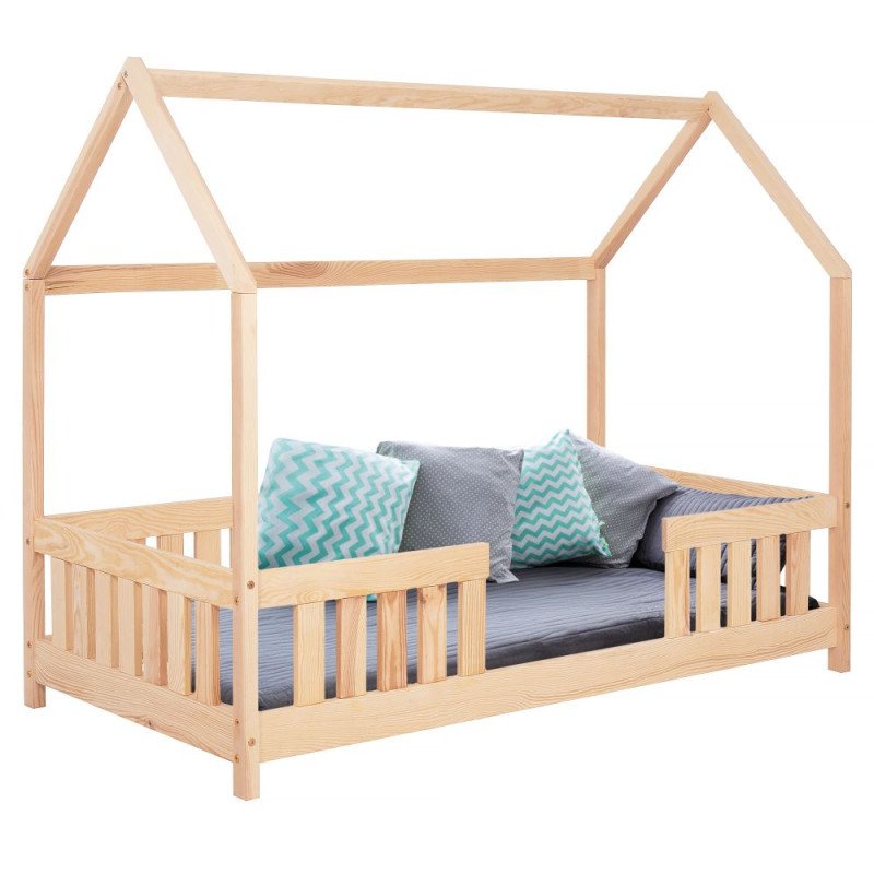 DECHLAND Dětská postel domeček se zábranou KLÁRKA