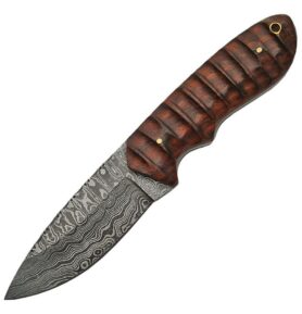 Nůž s pevnou čepelí DAMASCUS HUNTER dřevěná rukojeť