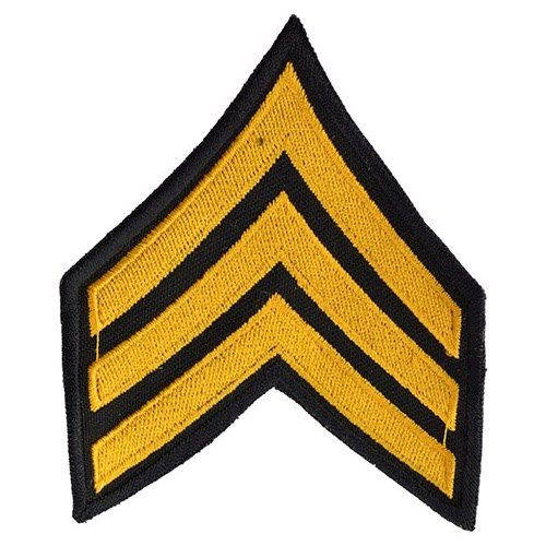 NAVYS nášivka US hodnost SERGEANT - ZLATÁ