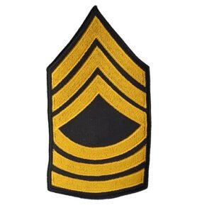 NAVYS nášivka US hodnost MASTER SERGEANT - ZLATÁ