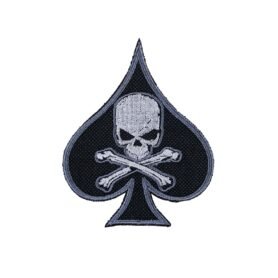 NAVYS nášivka DEATH SPADE ČERNÁ