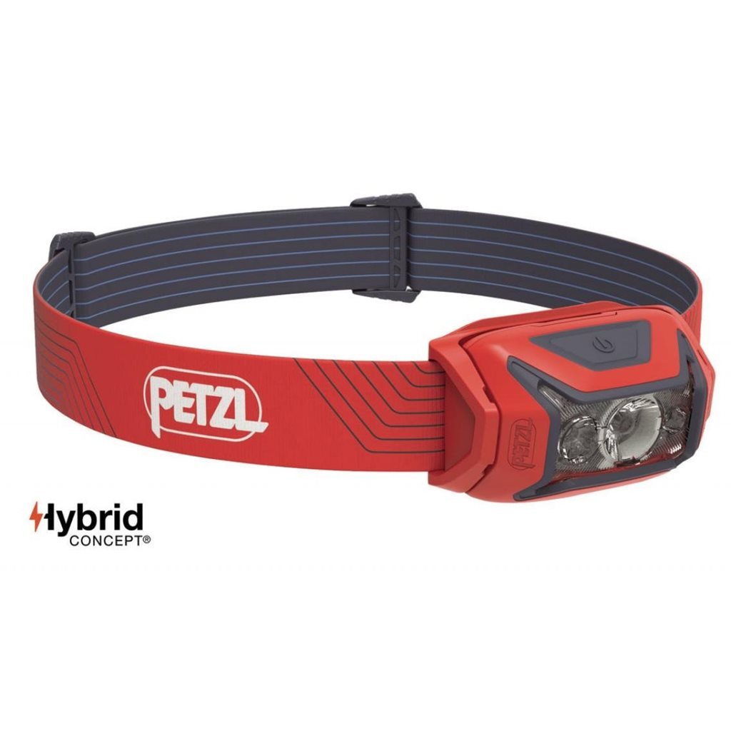 PETZL svítilna čelová ACTIK ČERVENÁ