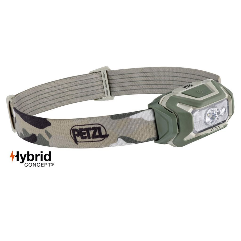 PETZL svítilna čelová ARIA 1 RGB CAMO
