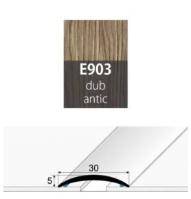 Přechodová lišta 30 mm oblá samolepící E903 dub antic