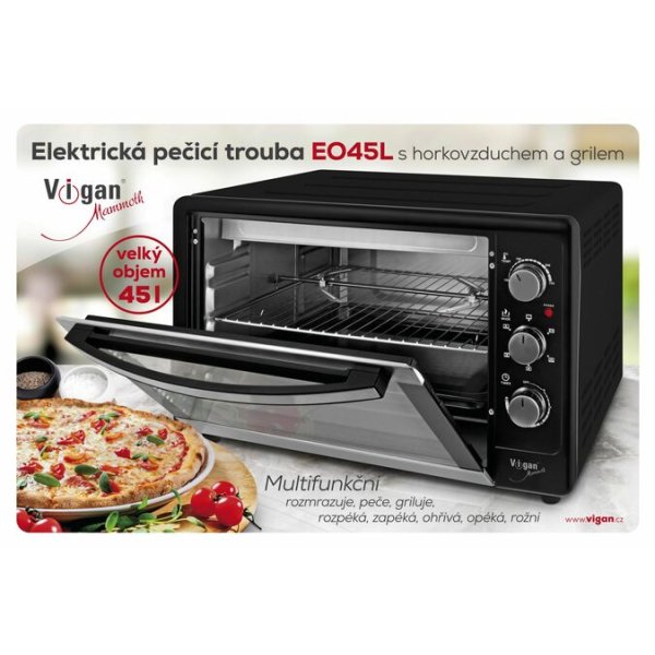 Elektrická pečicí trouba s grilem VIGAN EO45L