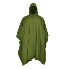 M-Tramp pončo FLEECE se stahovací kapucí ZELENÉ