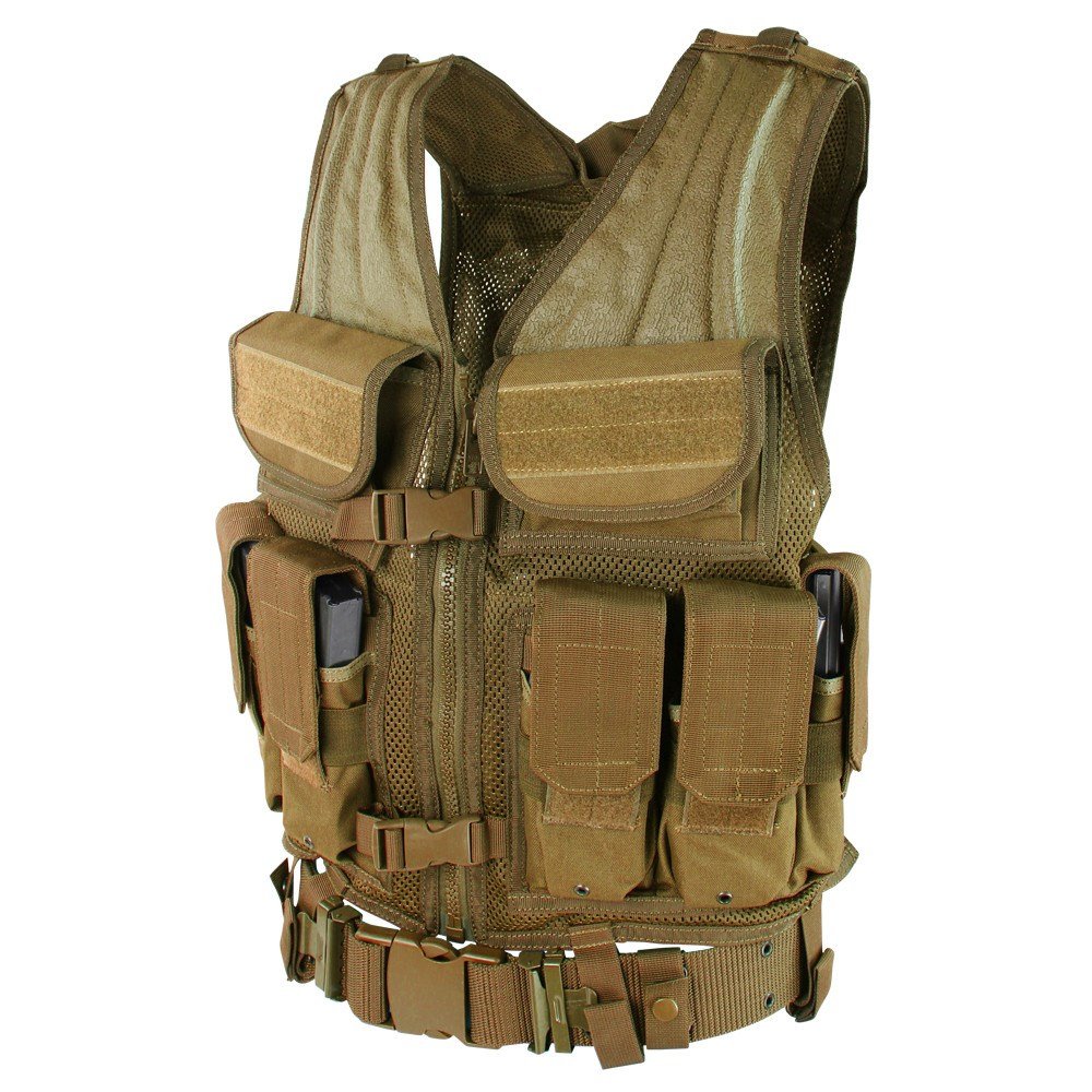 CONDOR OUTDOOR vesta taktická ELITE TACTICAL - COYOTE BROWN
