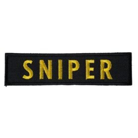 NAVYS nášivka SNIPER - ČERNÁ se žlutou nití