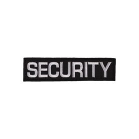 NAVYS nášivka SECURITY - ČERNÁ s bílou nití malá VELCRO