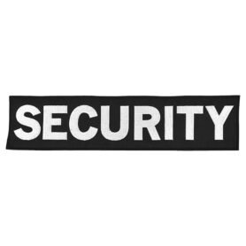 NAVYS nášivka SECURITY velká ČERNÁ s bílou nití VELCRO