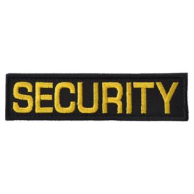 NAVYS nášivka SECURITY - ČERNÁ se žlutou nití VELCRO