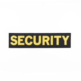 NAVYS nášivka SECURITY velká ČERNÁ se žlutou nití VELCRO