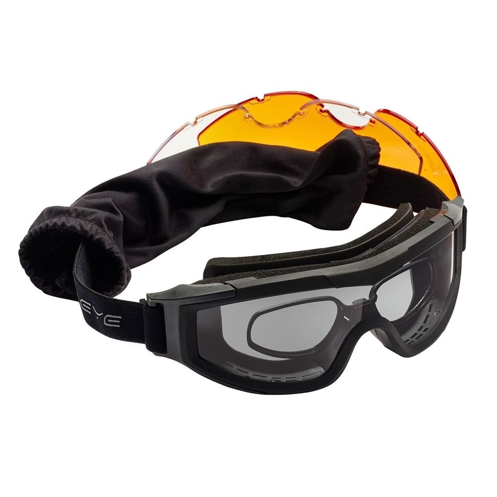 SWISS EYE brýle taktické uzavřené F-Tac včetně výměných skel a RX clipu ČERNÉ