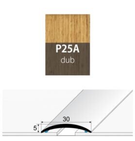 Přechodová lišta 30 mm oblá samolepící P25A dub