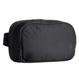 EBERLESTOCK ledvinka FADE FLEX crossbody ČERNÁ