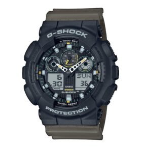 G-SHOCK hodinky pánské sportovní GA-100TU-1A3 ČERNO/ZELENÉ