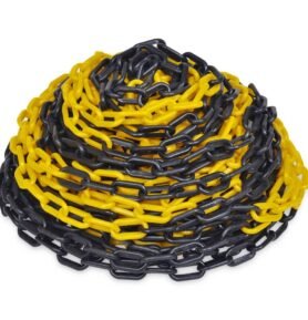 Řetěz plastový 10mm 25m ČERNO-ŽLUTÝ