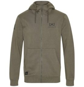 Mikina klokanka na zip WX URBAN zelené logo ZELENÁ vel. L