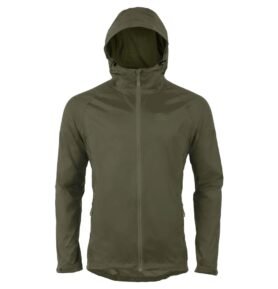 Bunda STOW & GO voděodolná s kapucí skladná ZELENÁ vel. XS