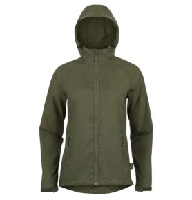 Bunda dámská STOW & GO voděodolná s kapucí skladná ZELENÁ vel. XS