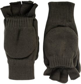 JACK PYKE rukavice pletené kombi zateplené SHOOTERS s výstuží dlaně ZELENÉ
