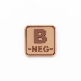JACKETS TO GO nášivka krevní skupina B+ NEG plast velcro DESERT