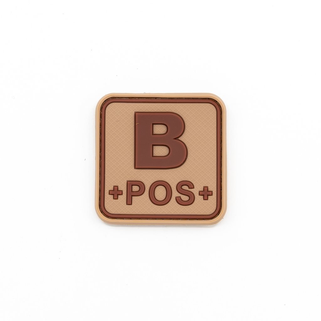 JACKETS TO GO nášivka krevní skupina B+ POS plast velcro DESERT