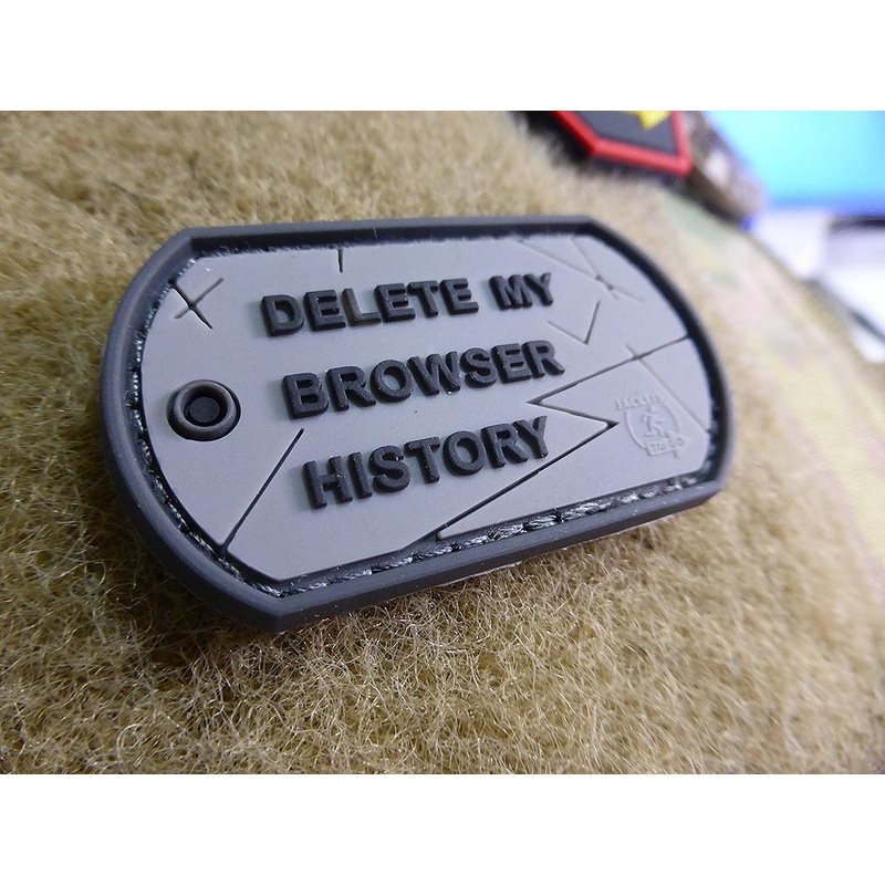 JACKETS TO GO nášivka DOG TAG plast BROWSER HISTORY velcro