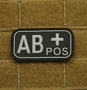 Nášivka KREV AB POS plast ČERNÁ SWAT