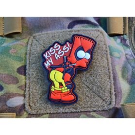 JACKETS TO GO nášivka KISS MY ASS plastová velcro