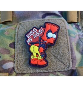 JACKETS TO GO nášivka KISS MY ASS plastová velcro