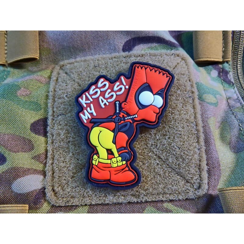 JACKETS TO GO nášivka KISS MY ASS plastová velcro