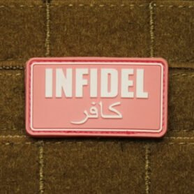 JACKETS TO GO nášivka INFIDEL plast RŮŽOVÁ/BÍLÁ