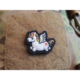 JACKETS TO GO nášivka JEDNOROŽEC KISSMYASS malá plastová velcro DUHOVÁ