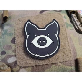 JACKETS TO GO nášivka MONSTER PIG plast velcro GLOW IN THE DARK