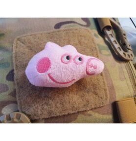 JACKETS TO GO nášivka PINK PIG velcro PLYŠOVÁ