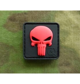 JACKETS TO GO nášivka PUNISHER plast ČERNÁ/ČERVENÁ