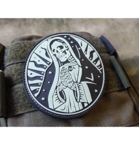 JACKETS TO GO nášivka SANTA MUERTE plast velcro GLOW IN THE DARK