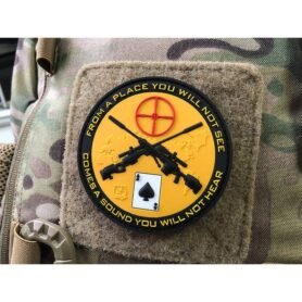 JACKETS TO GO nášivka SNIPER DEATH SPADE plast velcro BAREVNÁ