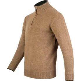 Svetr ASHCOMBE se zipem jehněčí vlna BARLEY vel. XXL