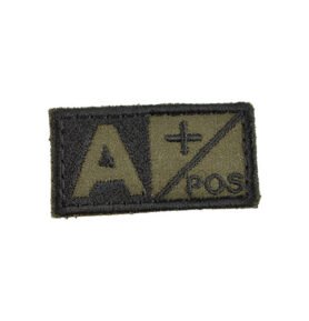 MILITARY RANGE nášivka krevní skupina A POS VELCRO ZELENÁ