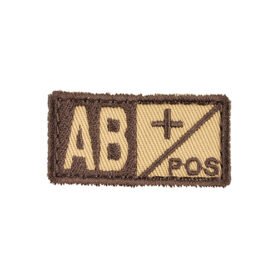 MILITARY RANGE nášivka krevní skupina AB POS VELCRO PÍSKOVÁ