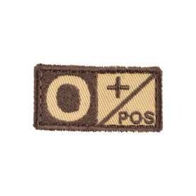 MILITARY RANGE nášivka krevní skupina 0 POS VELCRO PÍSKOVÁ