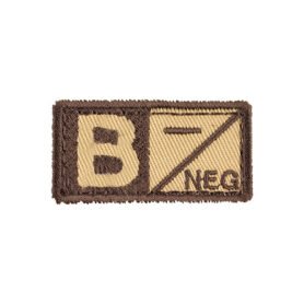 MILITARY RANGE nášivka krevní skupina B NEG VELCRO PÍSKOVÁ