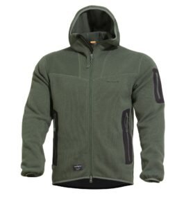 Mikina FLEECE s kapucí FALCON PRO POLARTEC® ZELENÁ vel. L